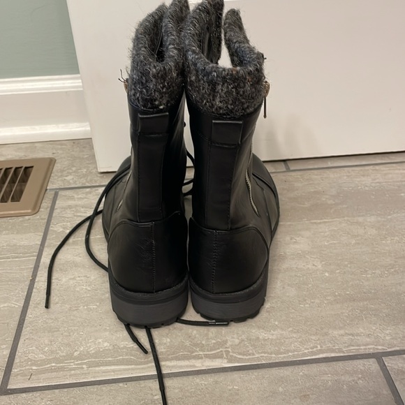 Forever Link Women’s Mango-31 Round Toe Military Knit Ankle Cuff Low Heel Boot - Picture 6 of 6